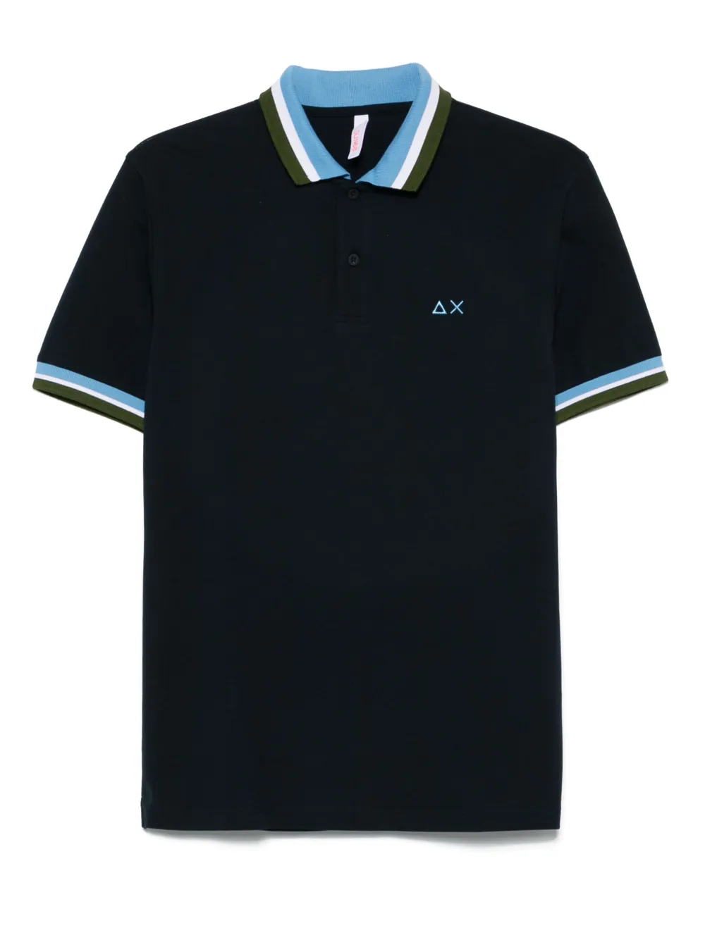 Sun 68 piqué-weave polo shirt | Blue | Image 1