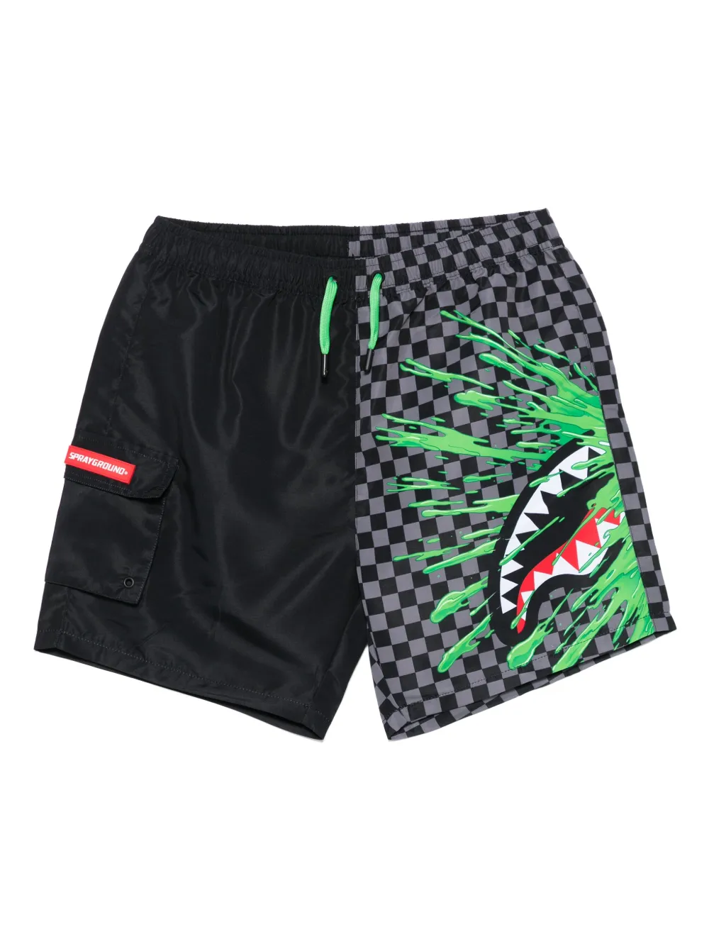 sprayground kid printed swim shorts | Black | Image 1