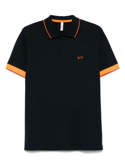 Sun 68 logo-embroidered polo shirt 