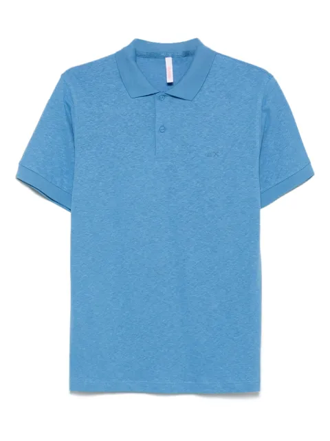 Sun 68 logo-embroidered polo shirt