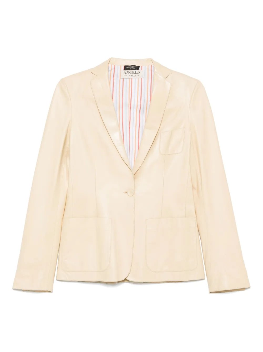 2010s pre-owned leather blazer