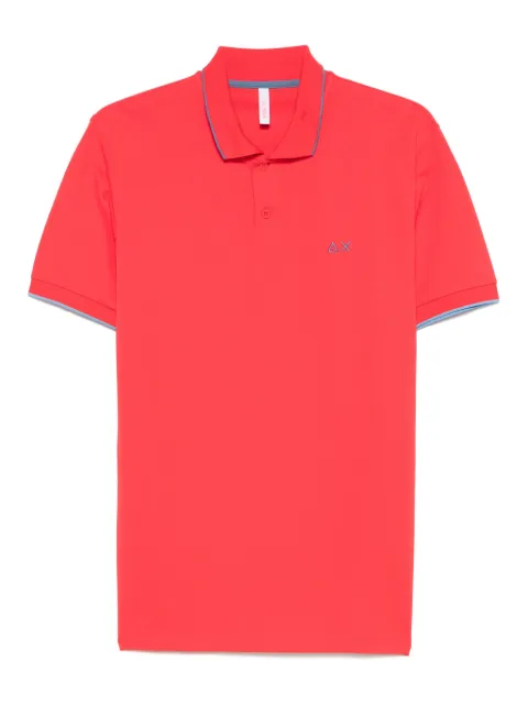 Sun 68 logo-embroidered polo shirt