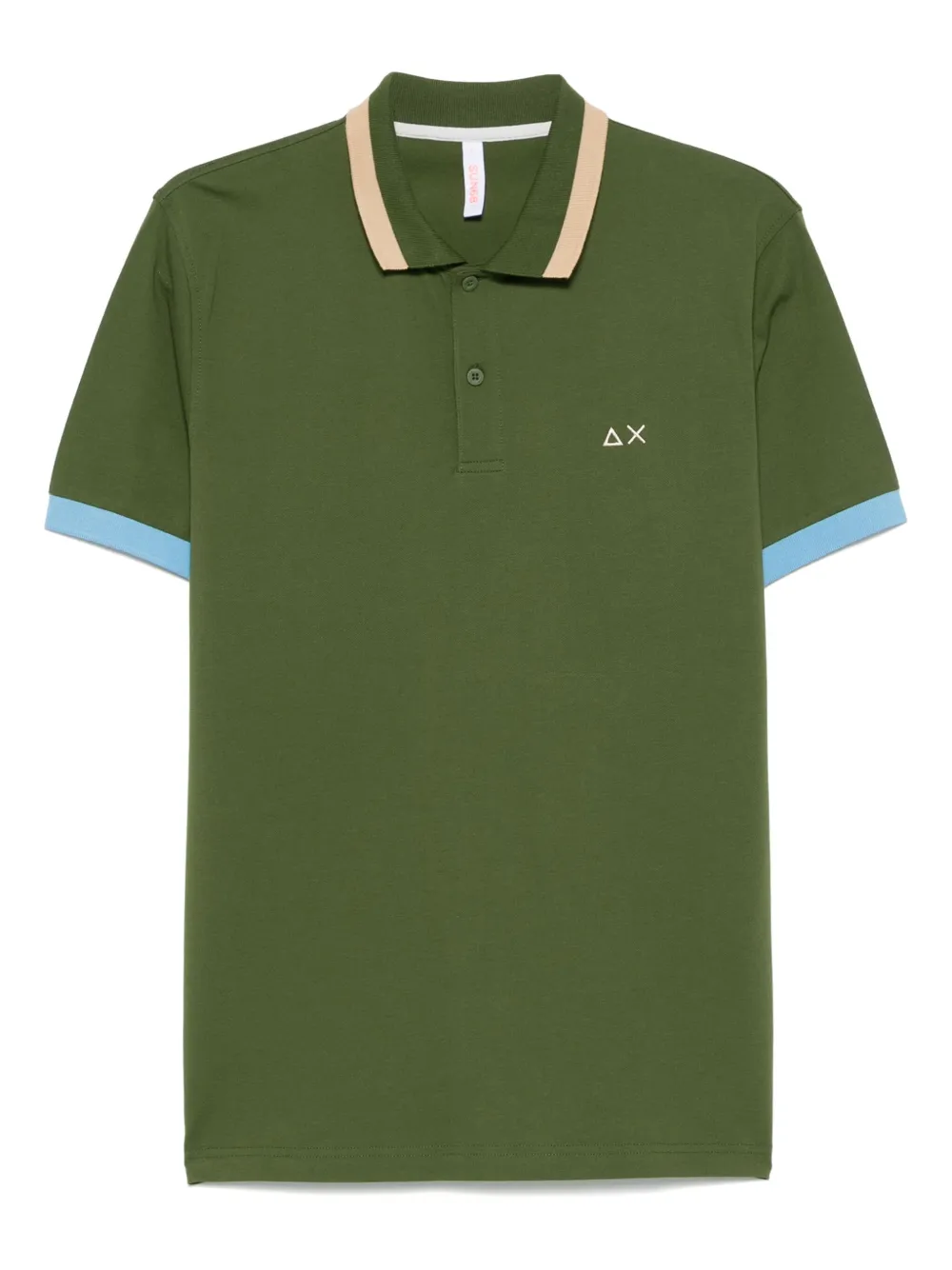 Sun 68 logo-embroidered polo shirt | Green | Image 1