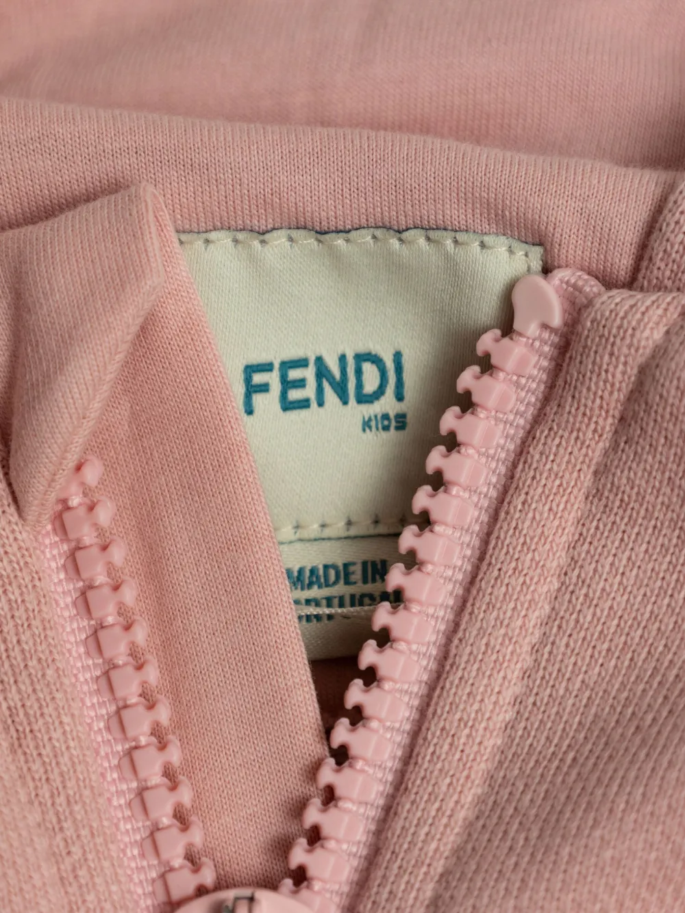 Fendi Kids Hoodie met rits Roze
