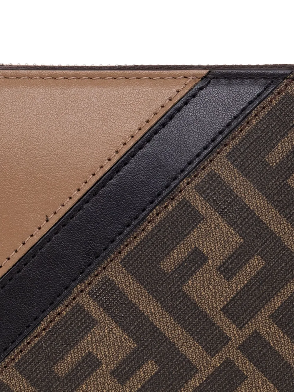 FENDI Canvas portemonnee met monogram Bruin