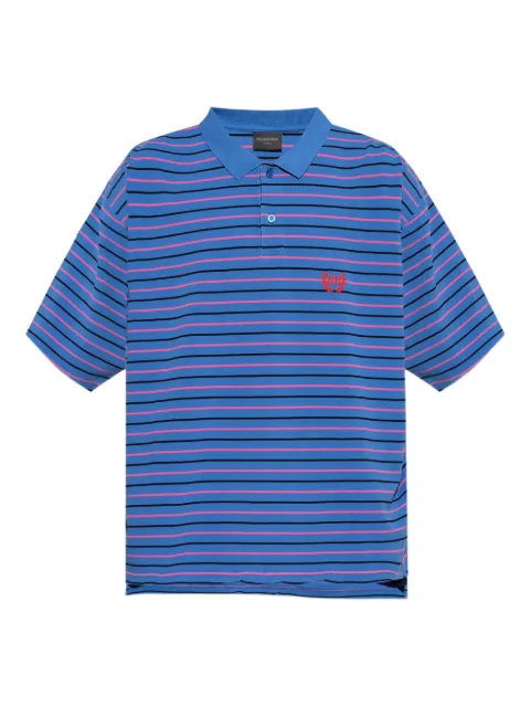 Balenciaga playera tipo polo con rayas estampadas