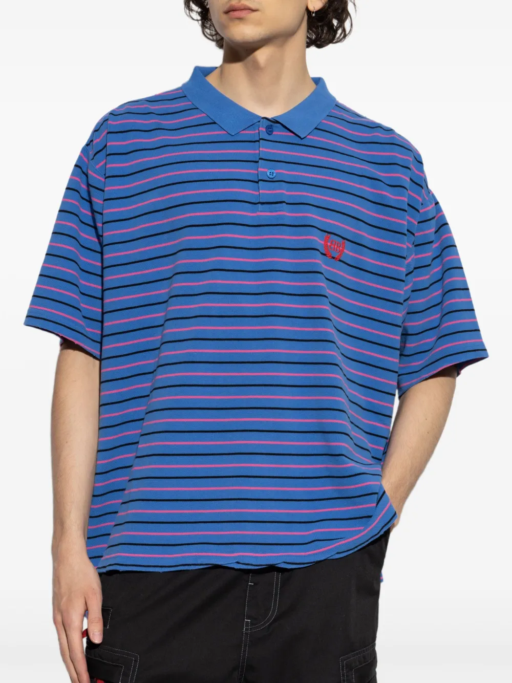 Balenciaga Gestreept poloshirt Blauw