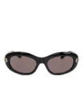 Balenciaga Eyewear oval-frame sunglasses - Black