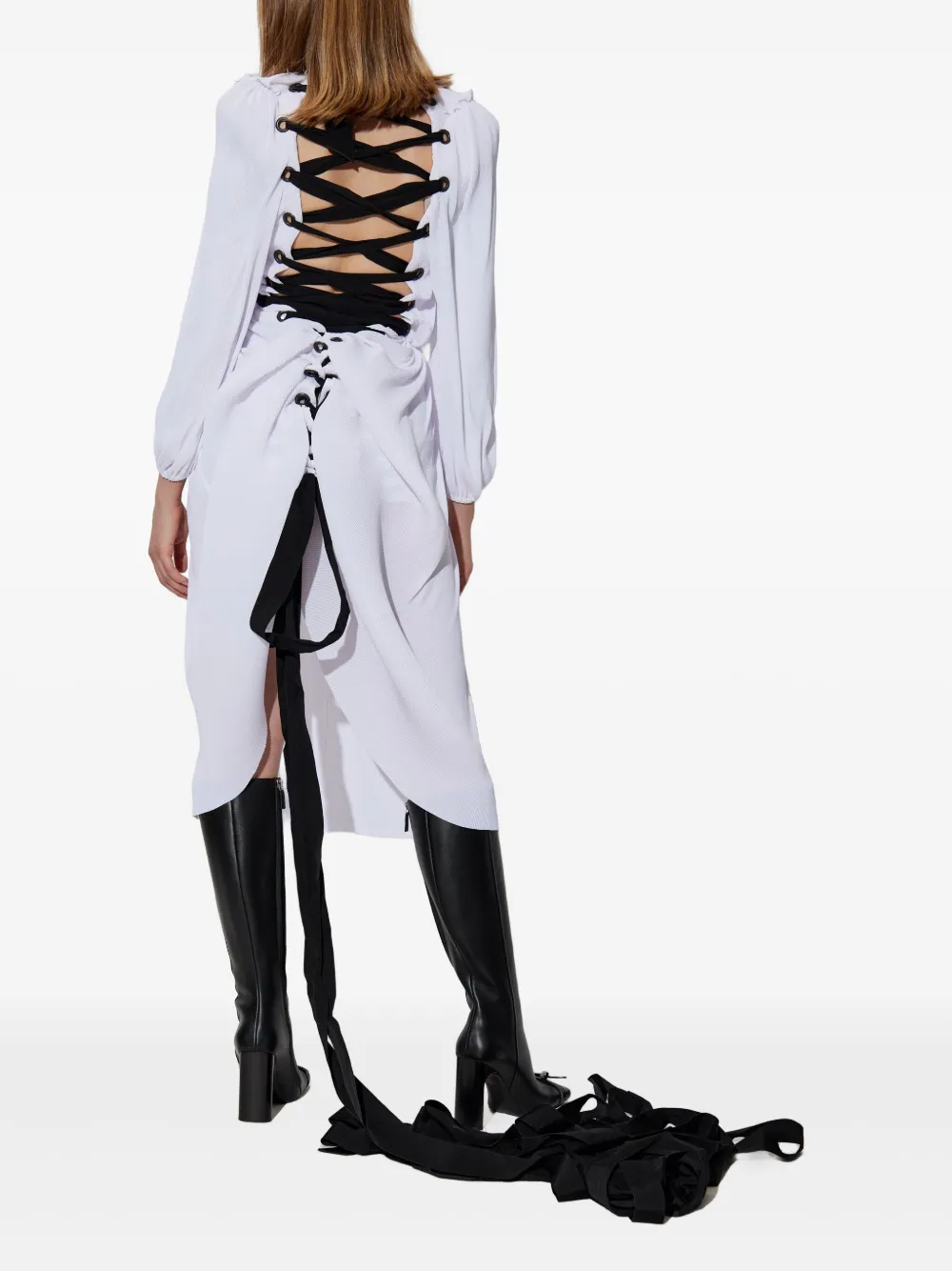 Balenciaga Plissé jurk Wit