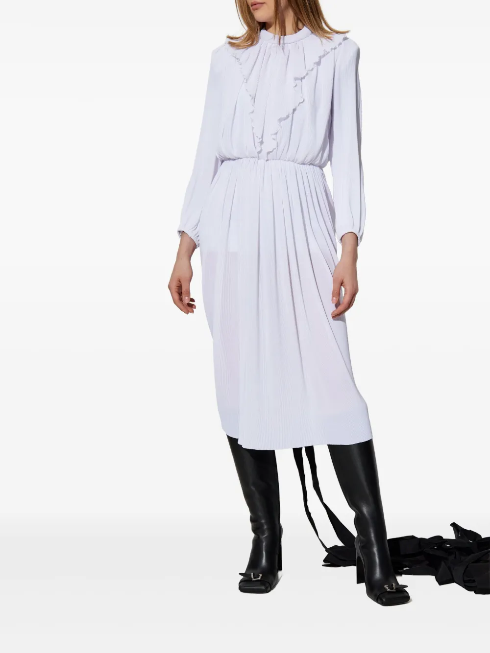 Balenciaga Plissé jurk Wit
