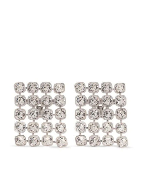 Balenciaga aretes con detalles de cristal