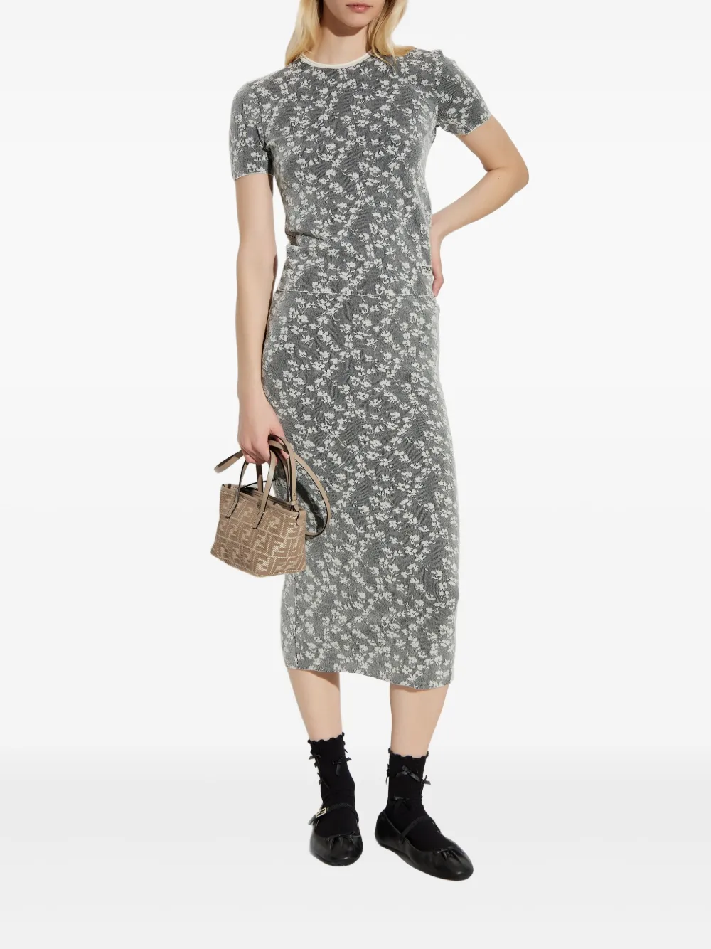 FENDI T-shirt met kant Grijs