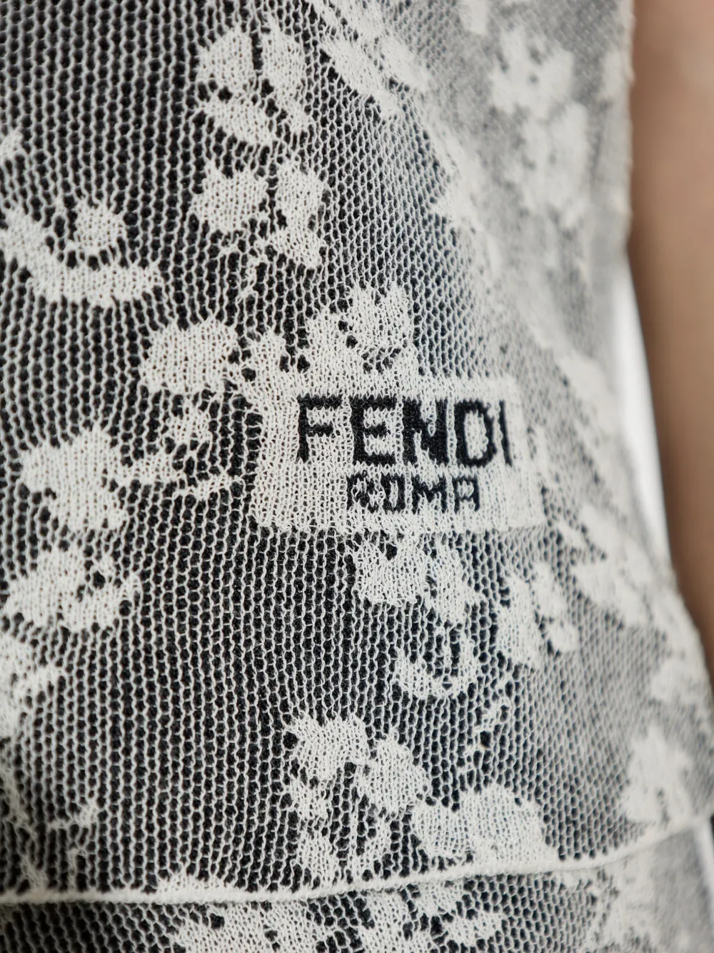 FENDI T-shirt met kant Grijs