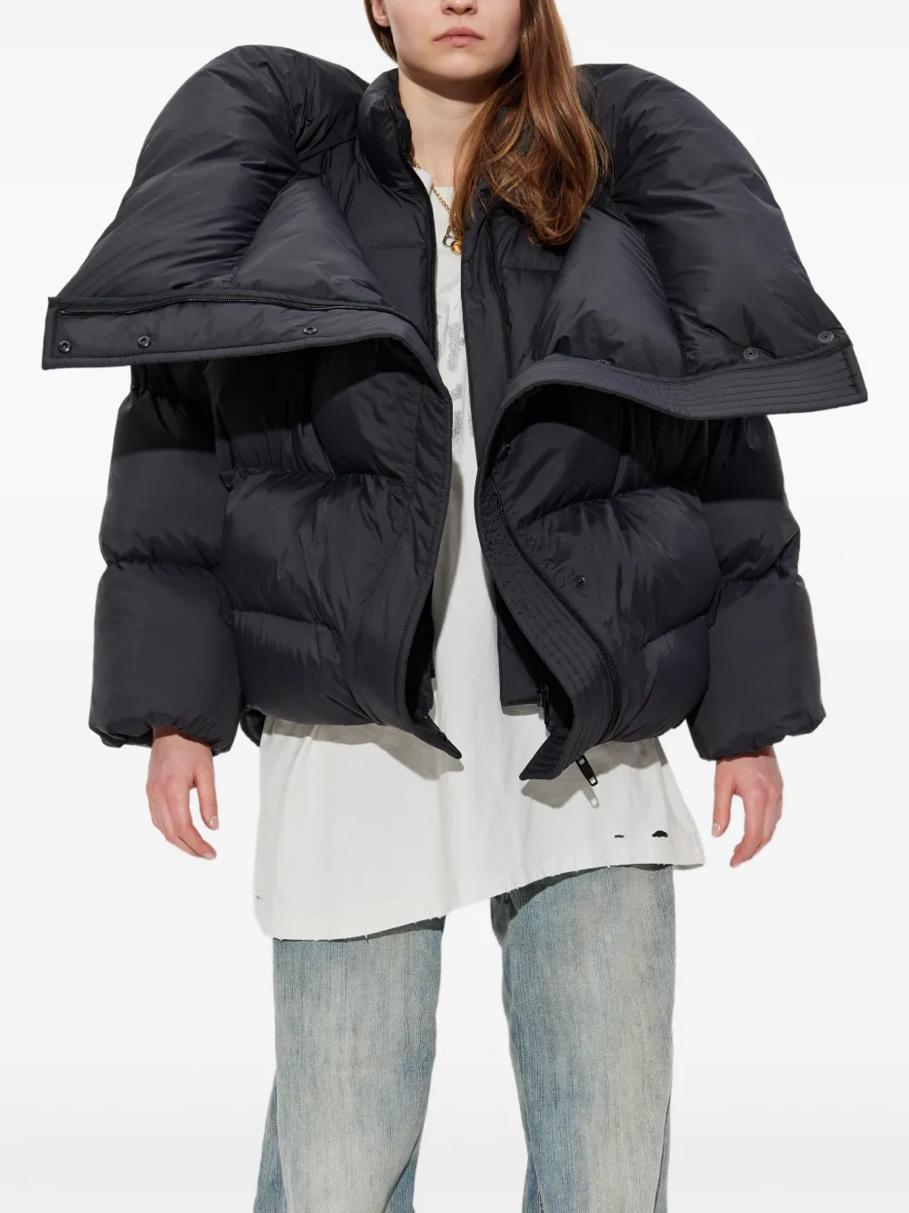 Balenciaga Gewatteerd donsjack Zwart