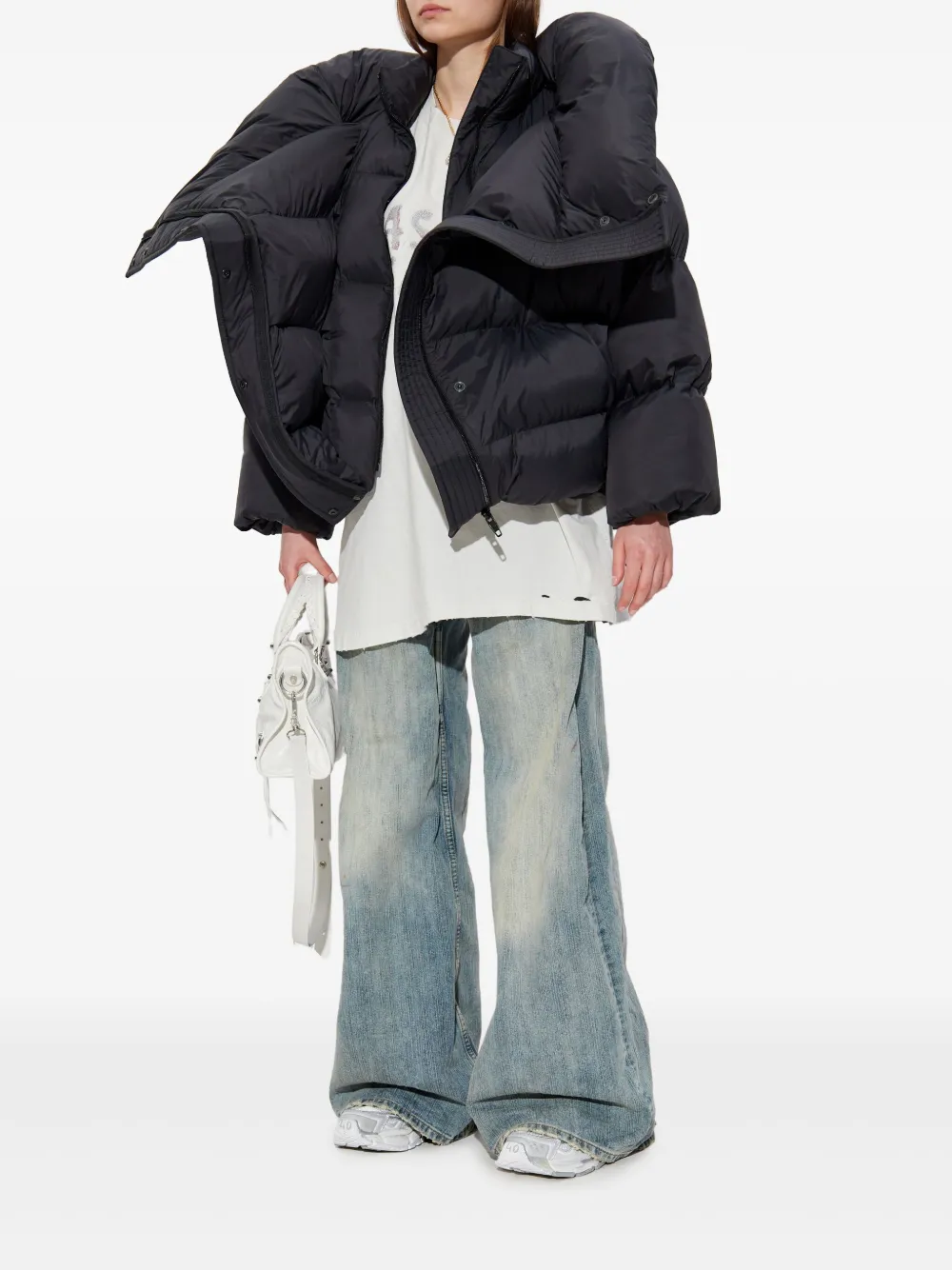 Balenciaga Gewatteerd donsjack Zwart