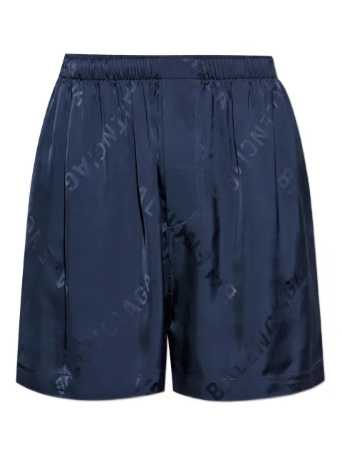 Balenciaga logo-jacquard track shorts