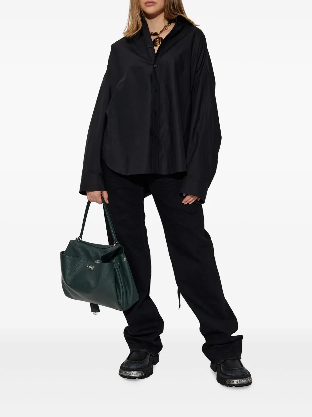  Balenciaga Vaqueros Con Efecto Envejecido - Negro 
