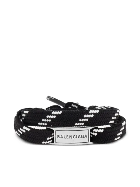 Balenciaga pulsera con placa del logo