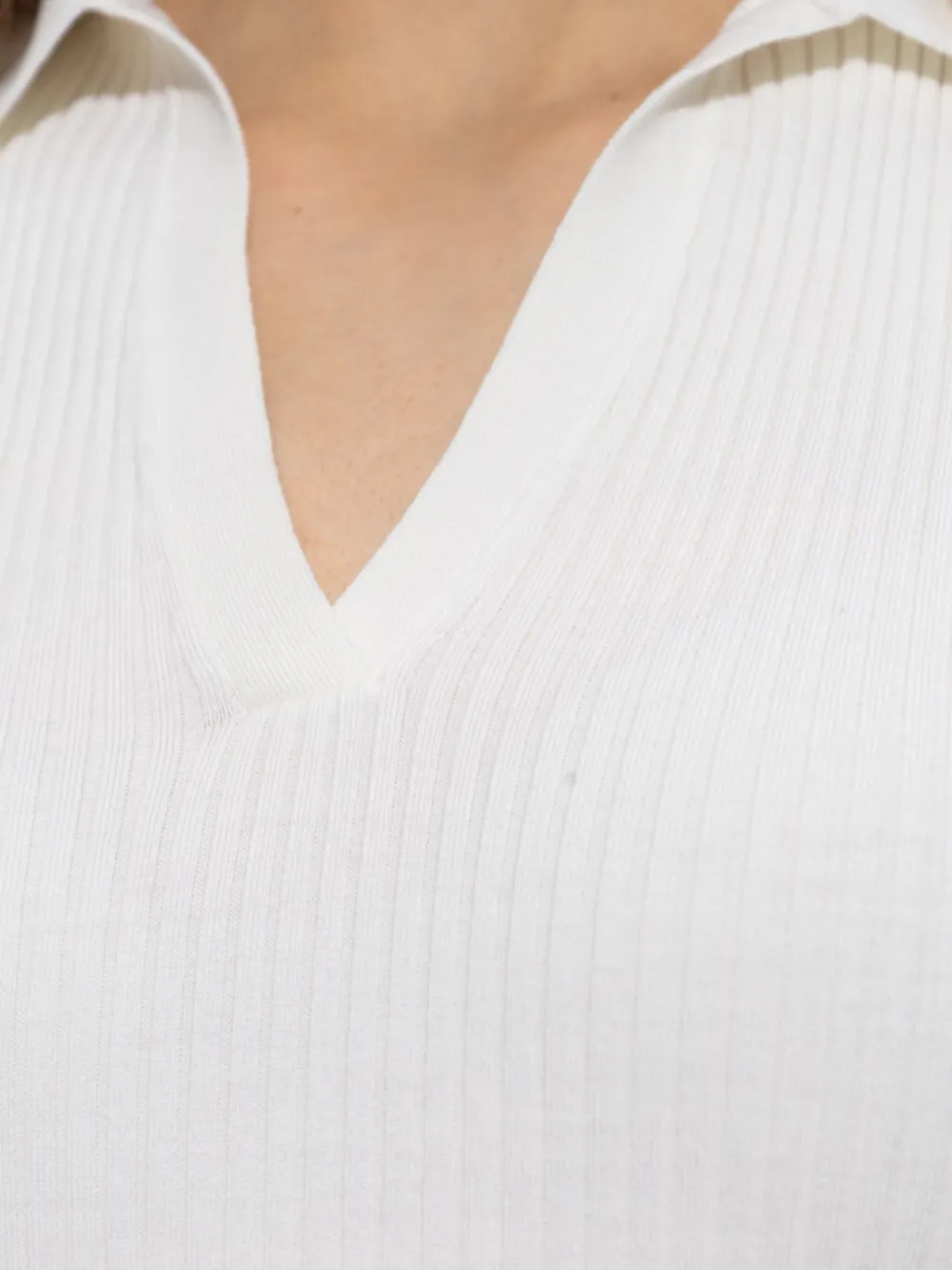 Balenciaga Ribgebreid poloshirt Wit