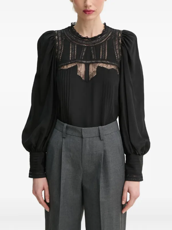 Zadig&Voltaire Blouse Thena En Soie Noir FARFETCH MA