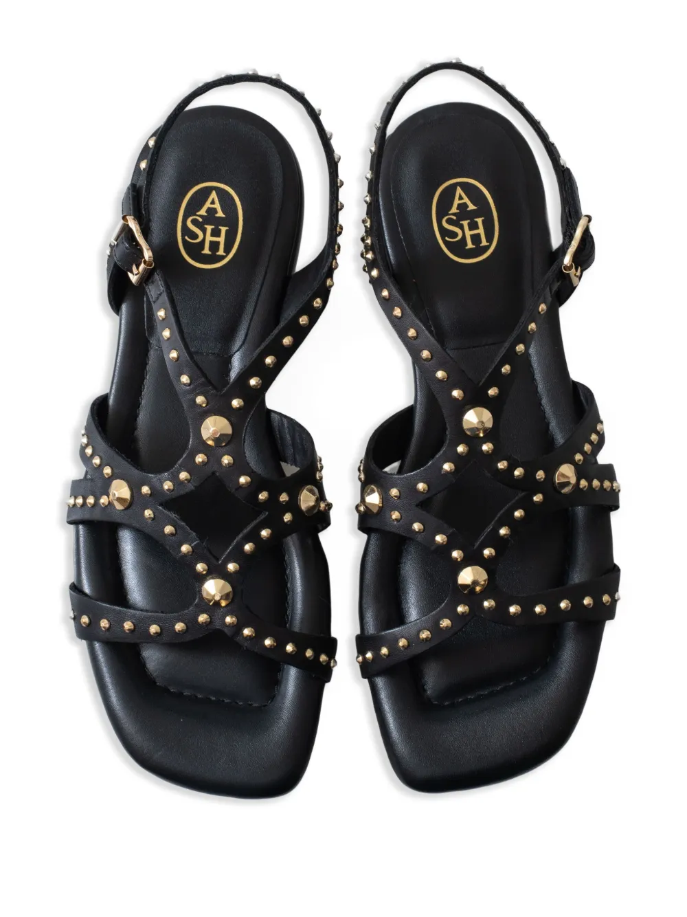 Ash leather sandals Black