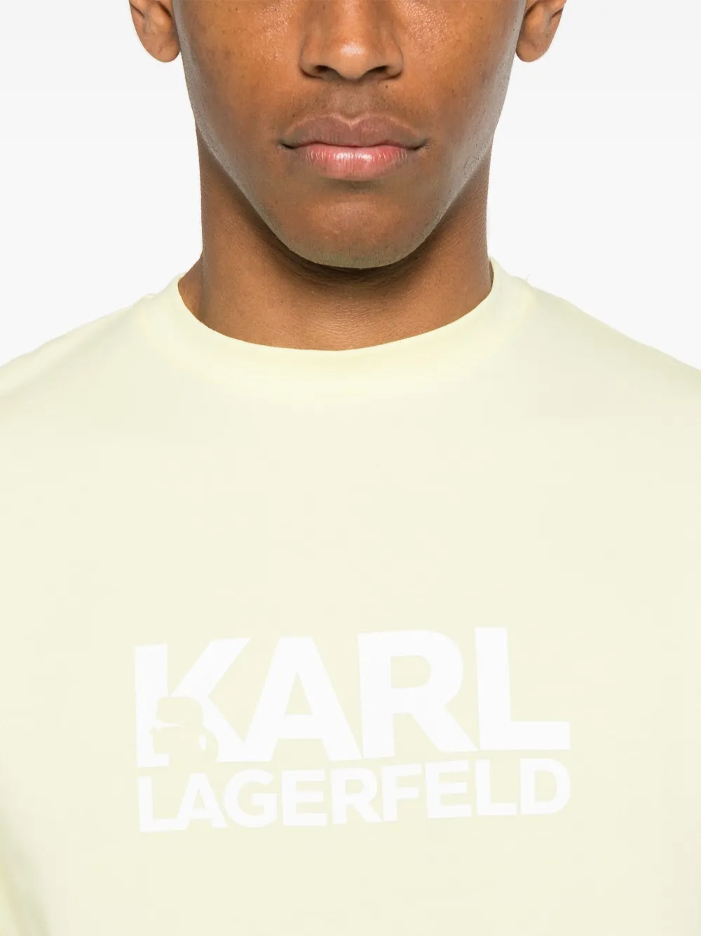Karl Lagerfeld T-shirt met logoprint Geel