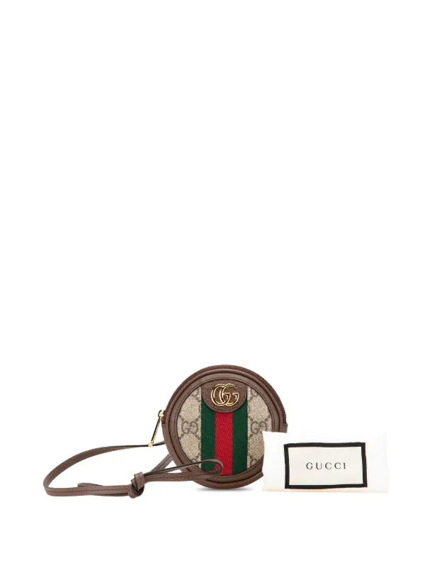 Gucci Pre-Owned 2016-2024 Mini GG Supreme Ophidia Round Neck Pouch