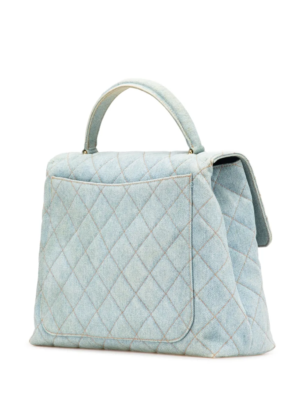 CHANEL Pre-Owned 1996-1997 Denim Kelly Top Handle Bag handbag | Pre-Owned | Image 2