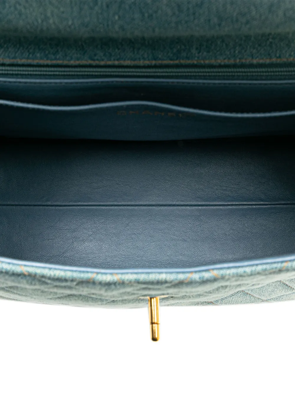 Pre-owned Chanel 1996-1997 Denim Kelly Top Handle Bag Handbag