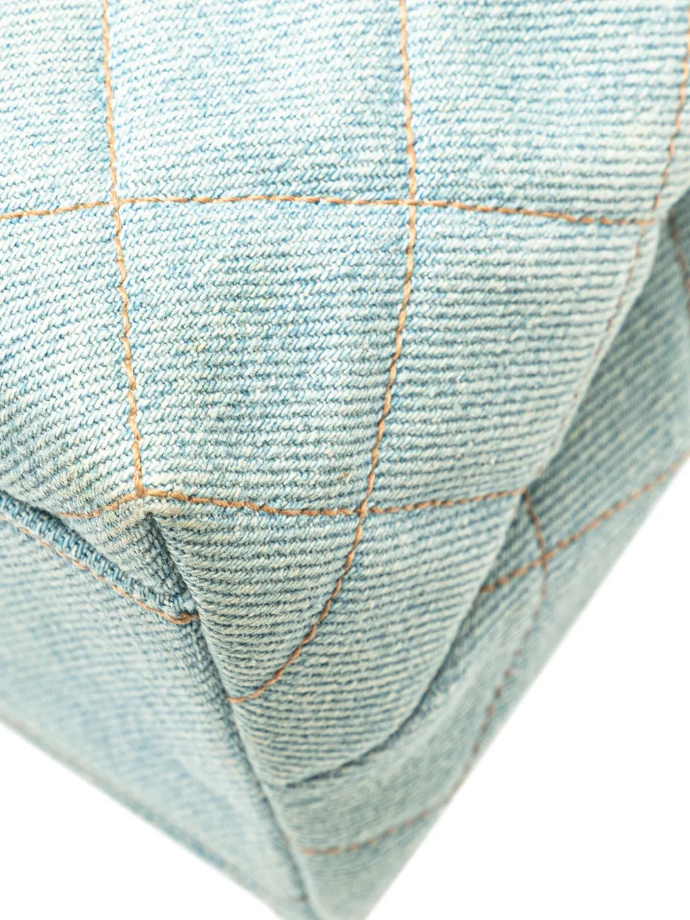 Pre-owned Chanel 1996-1997 Denim Kelly Top Handle Bag Handbag
