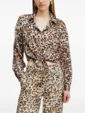 GUESS USA leopard-print tie-front blouse - Brown