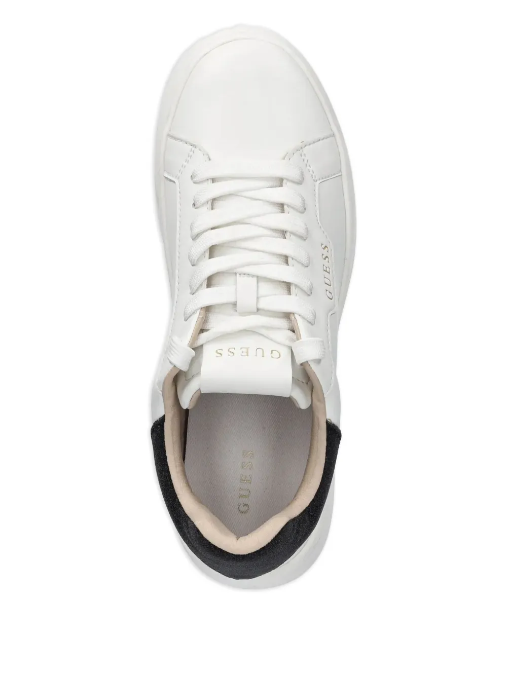 Guess Usa Winnie Platform-sole Lace-up Sneakers In White