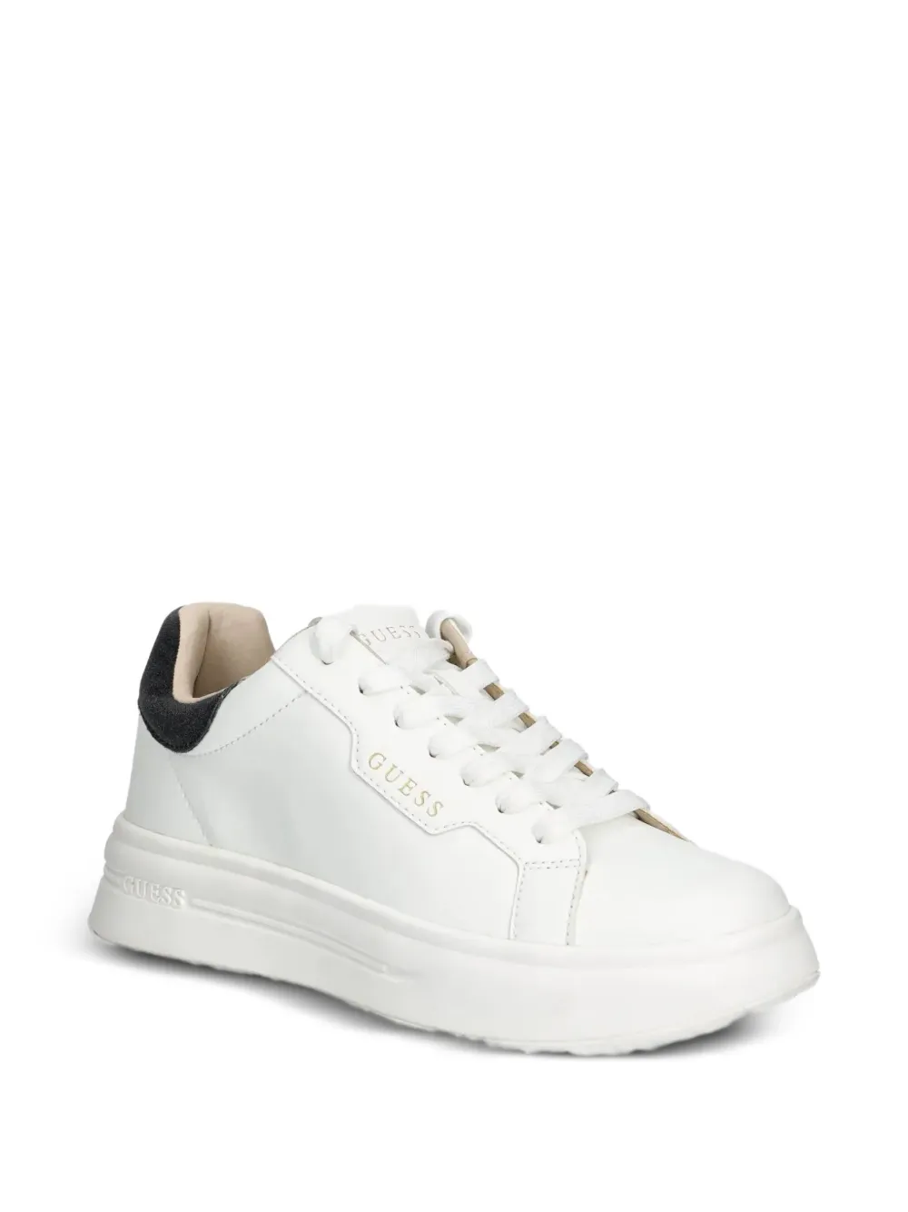 Guess Usa Winnie Platform-sole Lace-up Sneakers In White
