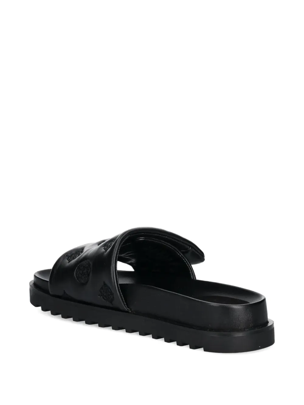 Guess Usa Fabio Quilted Flat Sandals In Black