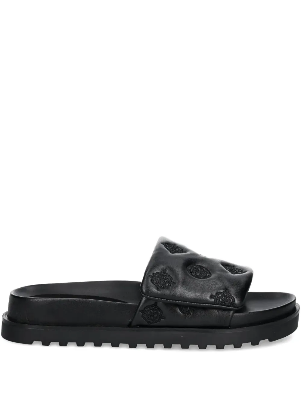 GUESS USA Fabio quilted flat sandals Black