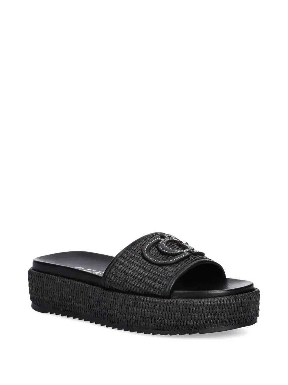 GUESS USA 43mm Lonney woven espadrilles Black