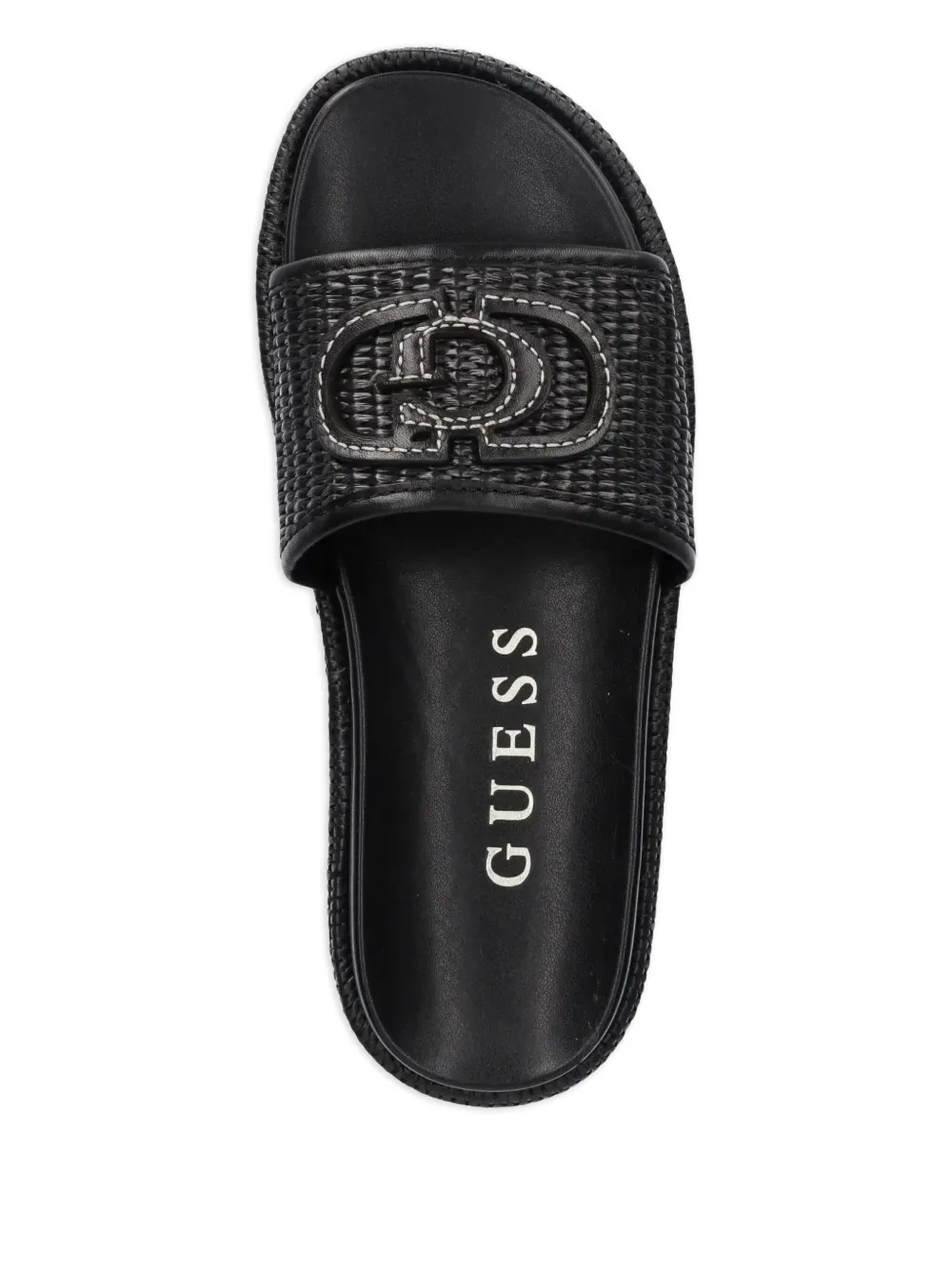 GUESS USA 43mm Lonney woven espadrilles Black