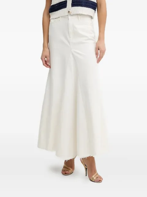 GUESS USA frayed-hem denim maxi skirt