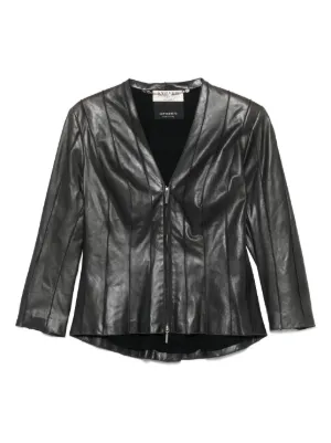 A.N.G.E.L.O. Vintage Cult 2000s pre-owned Leather Jacket | Grey from A.N.G.E.L.O. Vintage Cult