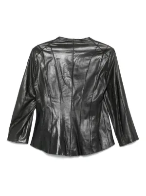 A.N.G.E.L.O. Vintage Cult 2000s pre-owned Leather Jacket | Grey from A.N.G.E.L.O. Vintage Cult