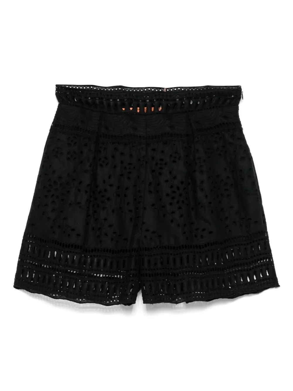 Ermanno Scervino Broderie anglaise shorts Zwart