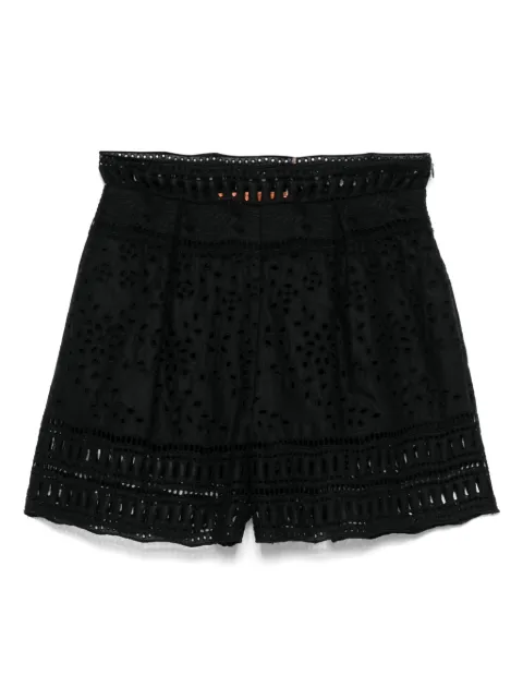 Ermanno Scervino short en broderie anglaise à logo