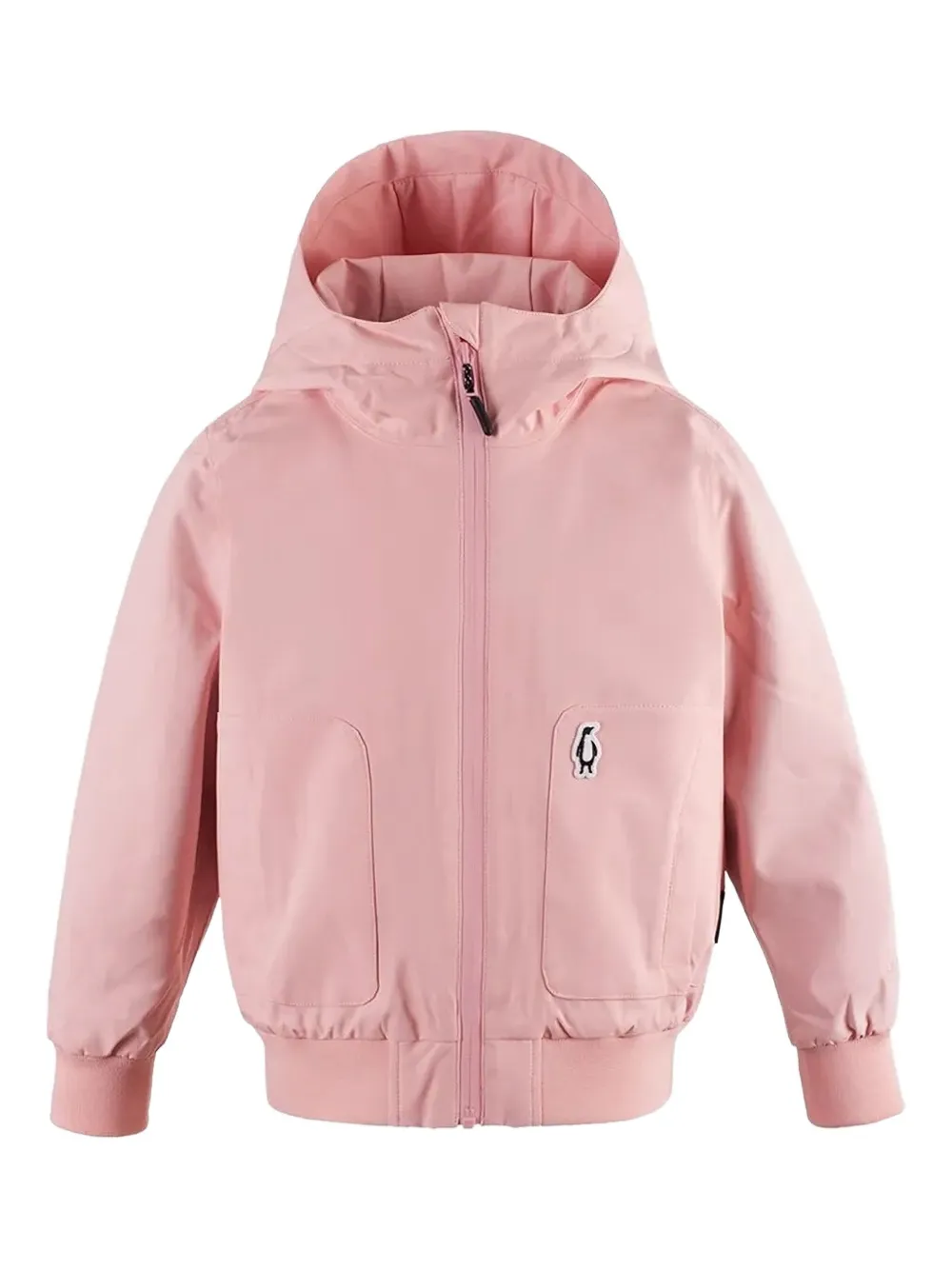 Gosoaky Blue Bird Hooded Logo-patch Jacket In Pink