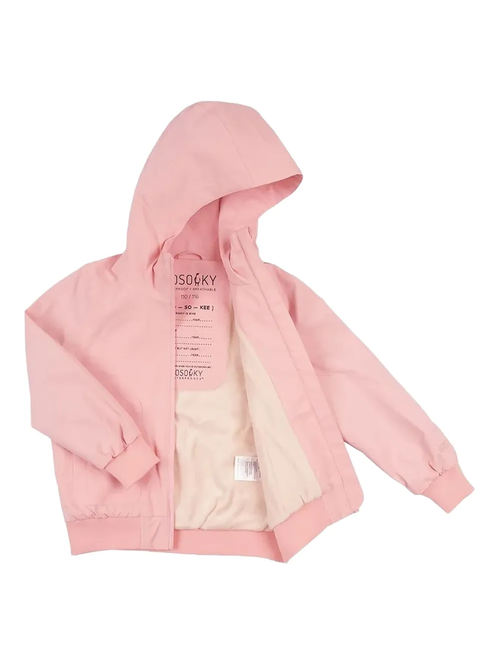 Gosoaky Blue Bird Hooded Logo-patch Jacket In Pink