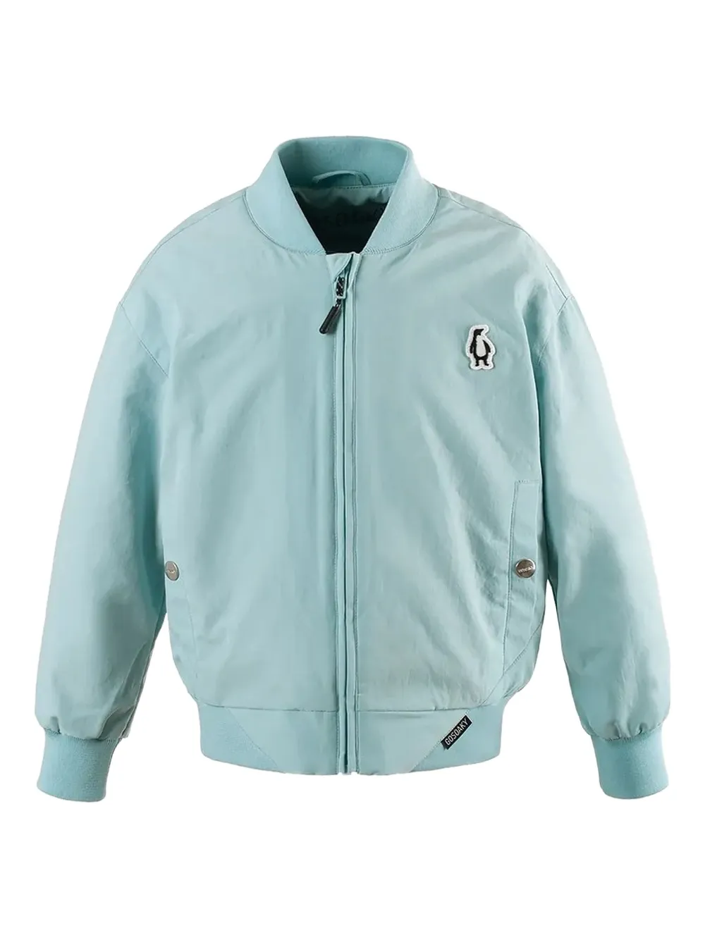 Gosoaky Bright Monkey Penguin-logo Bomber Jacket In Blue