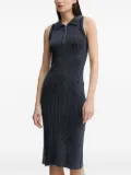 G-Star RAW zip-front ribbed midi dress - Blue