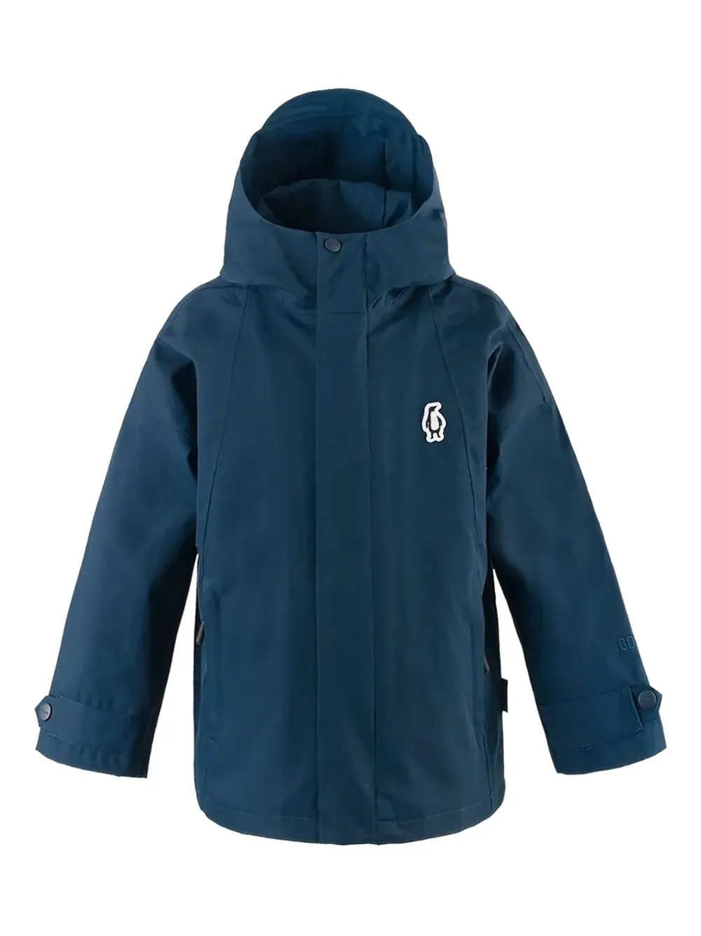 Gosoaky Hooded Logo-patch Jacket In Blue