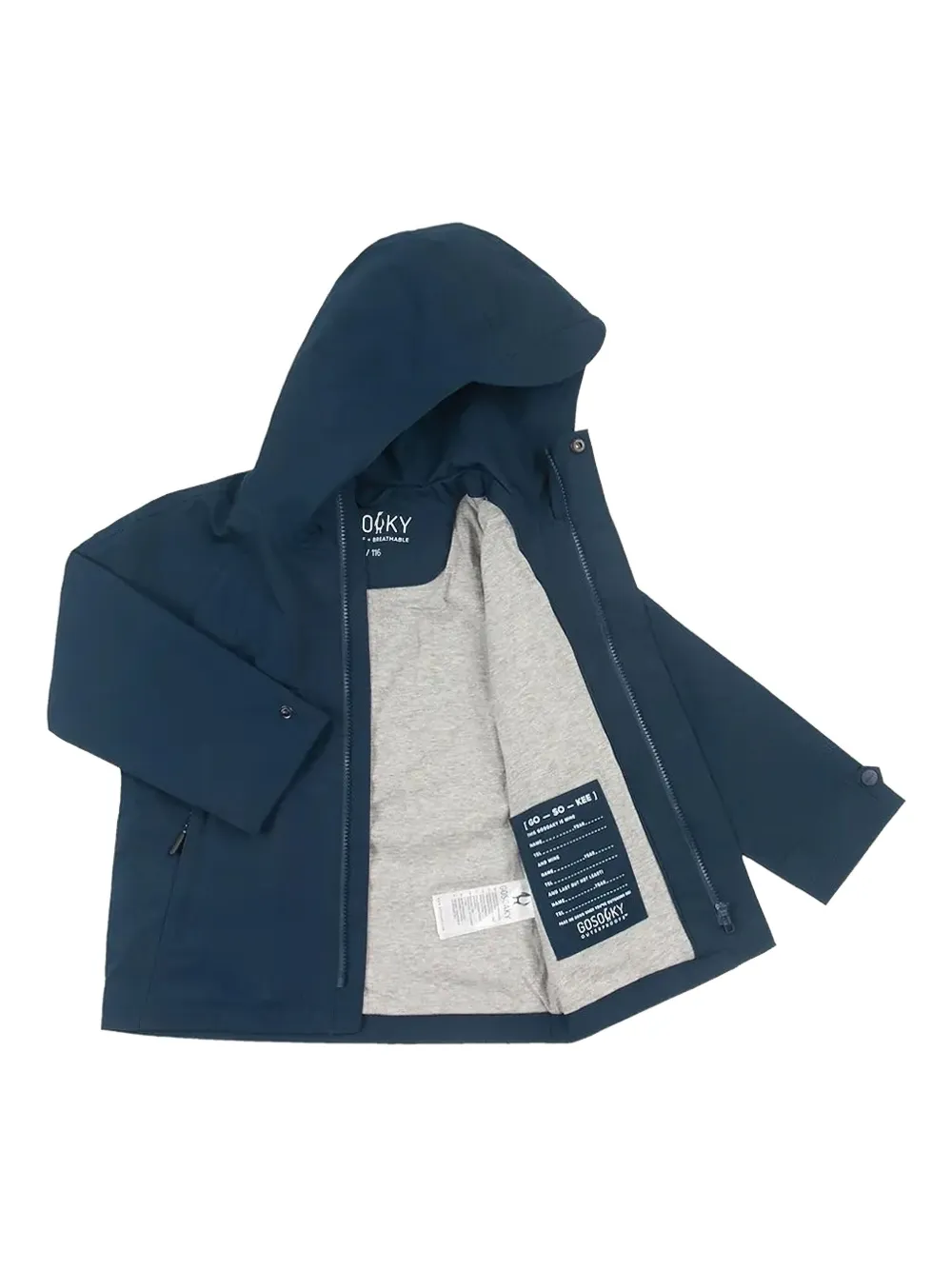 Gosoaky Hooded Logo-patch Jacket In Blue