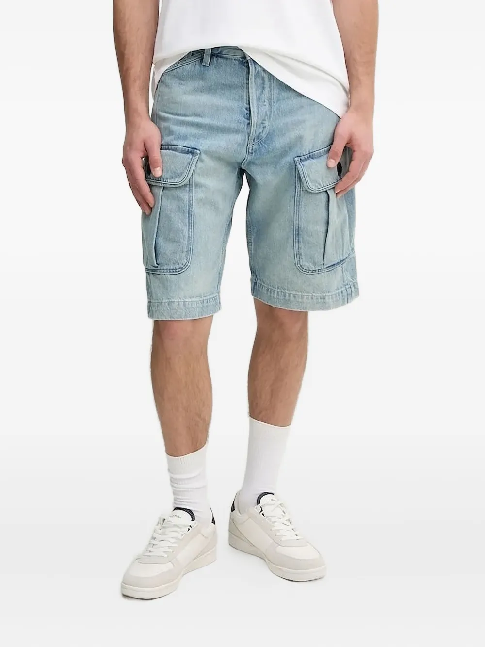 G-Star RAW cargo-pocket denim shorts Blauw