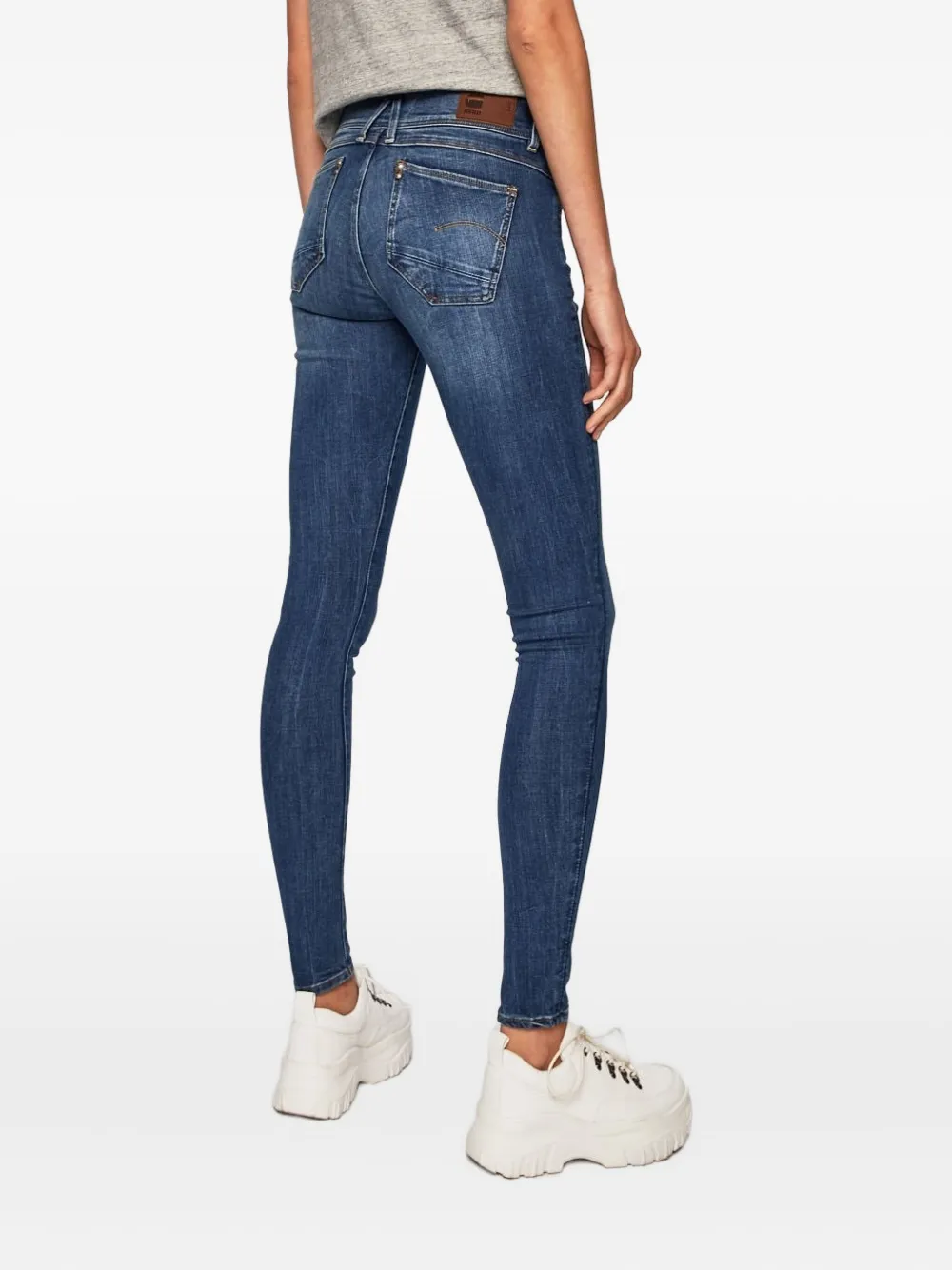 G-Star RAW Lynn skinny jeans met vijf zakken - Blauw